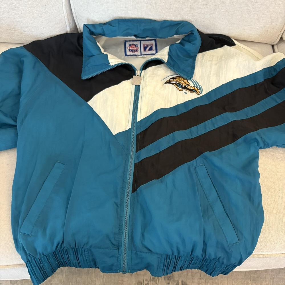 Jacksonville Jaguars Vintage 90s Logo 7 Windbreaker Jacket Size M Rare